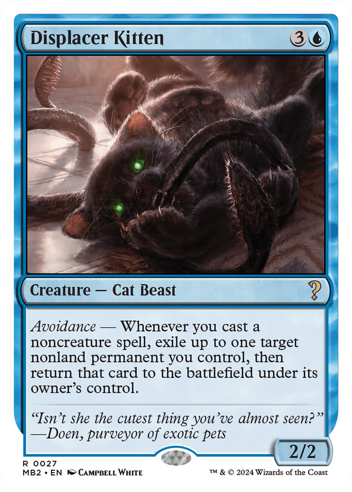 Displacer Kitten (White Border) [Mystery Booster 2]