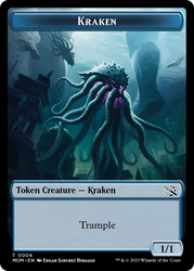 Warrior // Kraken Double-Sided Token [March of the Machine Tokens]