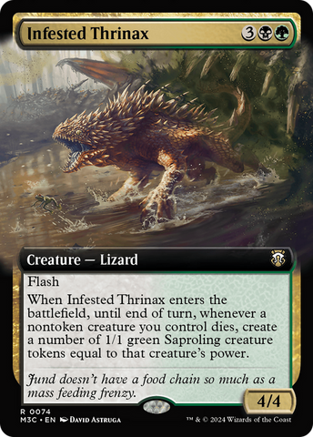 Infested Thrinax (Extended Art) [Modern Horizons 3 Commander]