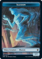 Illusion // Plant Double-sided Token [Zendikar Rising Tokens]