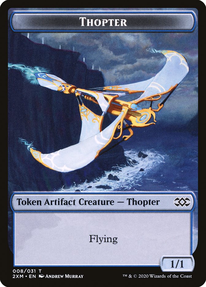 Beast // Thopter (008) Double-sided Token [Double Masters Tokens]