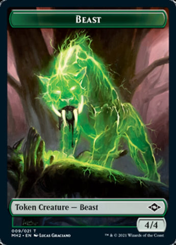 Beast Token // Food Token (18) [Modern Horizons 2 Tokens]