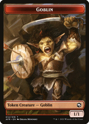 Clue // Goblin Double-sided Token [Dungeons & Dragons: Adventures in the Forgotten Realms Commander Tokens]