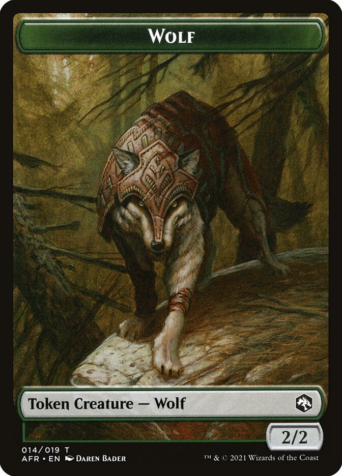 Myr (007) // Wolf Double-sided Token [Double Masters Tokens]