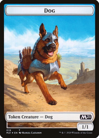 Demon // Dog Double-sided Token [Core Set 2021 Tokens]