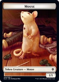 Mouse // Food (16) Double-sided Token [Throne of Eldraine Tokens]