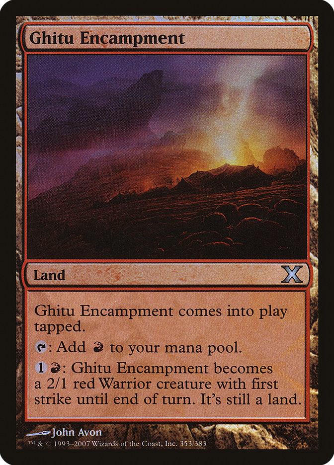 Ghitu Encampment (Premium Foil) [Tenth Edition]