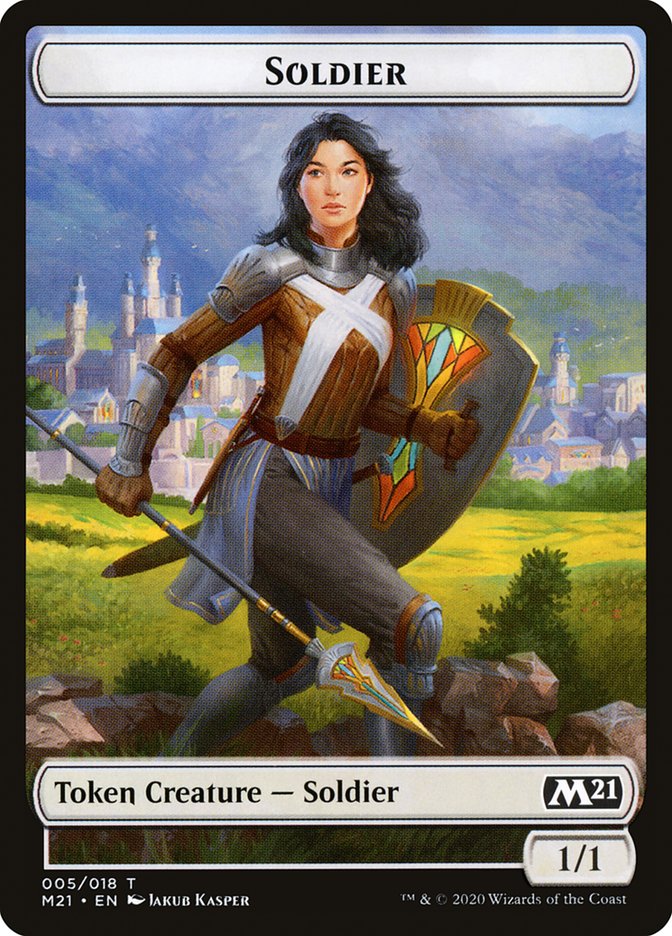 Cat (020) // Soldier Double-sided Token [Core Set 2021 Tokens]