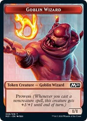 Goblin Wizard // Treasure Double-sided Token [Core Set 2021 Tokens]