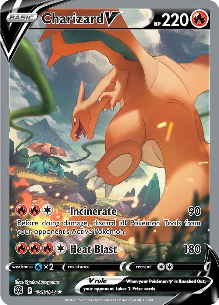 Charizard V hotsell Pokémon card hp220