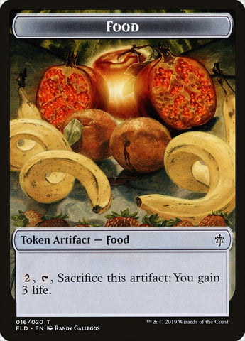 Goat // Food (16) Double-sided Token [Throne of Eldraine Tokens]