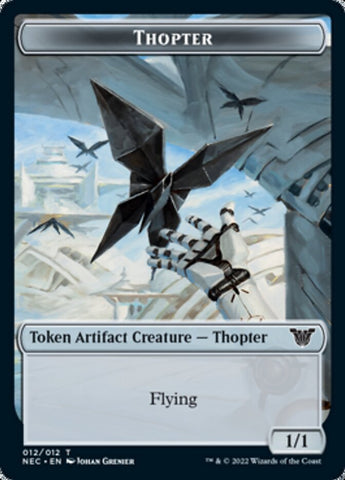 Thopter // Spirit (002) Double-sided Token [Kamigawa: Neon Dynasty Commander Tokens]