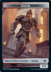 Golem Token // Treasure Token (21) [Modern Horizons 2 Tokens]