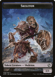 Illusion // Skeleton Double-sided Token [Dungeons & Dragons: Adventures in the Forgotten Realms Commander Tokens]