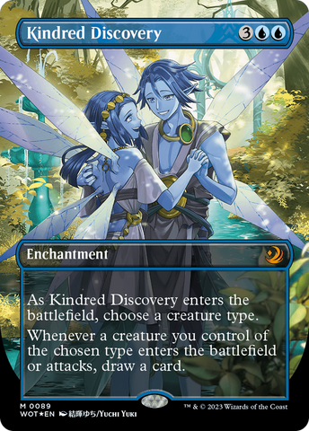 Kindred Discovery (Anime Borderless) (Confetti Foil) [Wilds of Eldraine: Enchanting Tales]