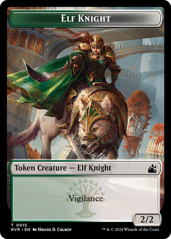 Elf Knight Token [Ravnica Remastered Tokens]