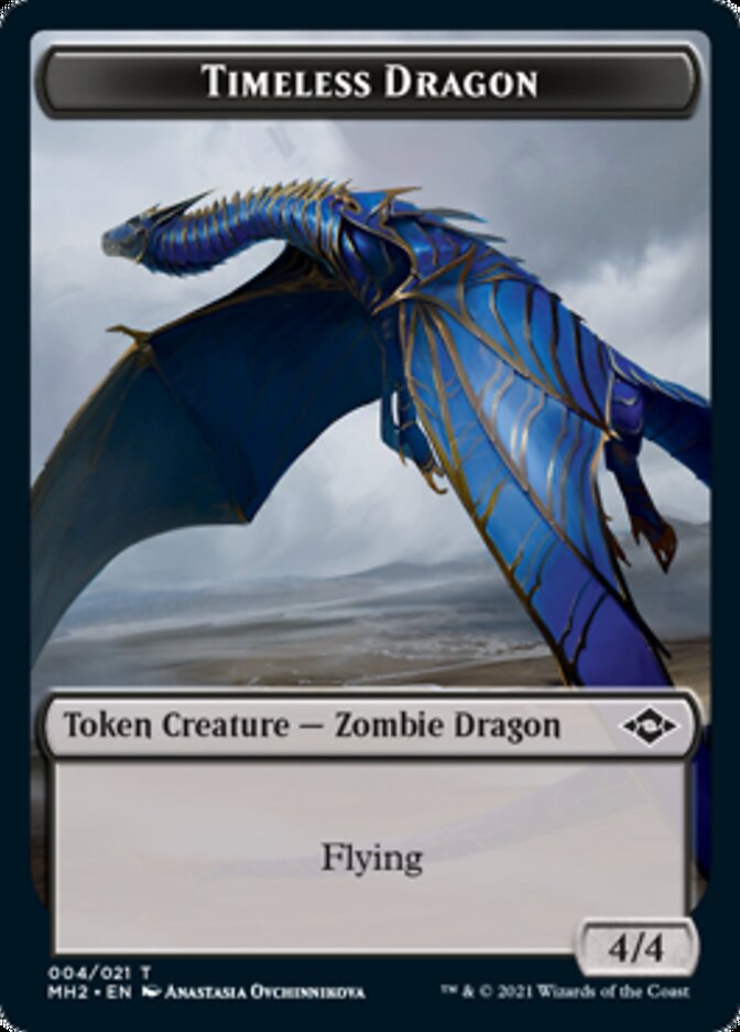 Clue Token (15) // Timeless Dragon Token [Modern Horizons 2 Tokens]